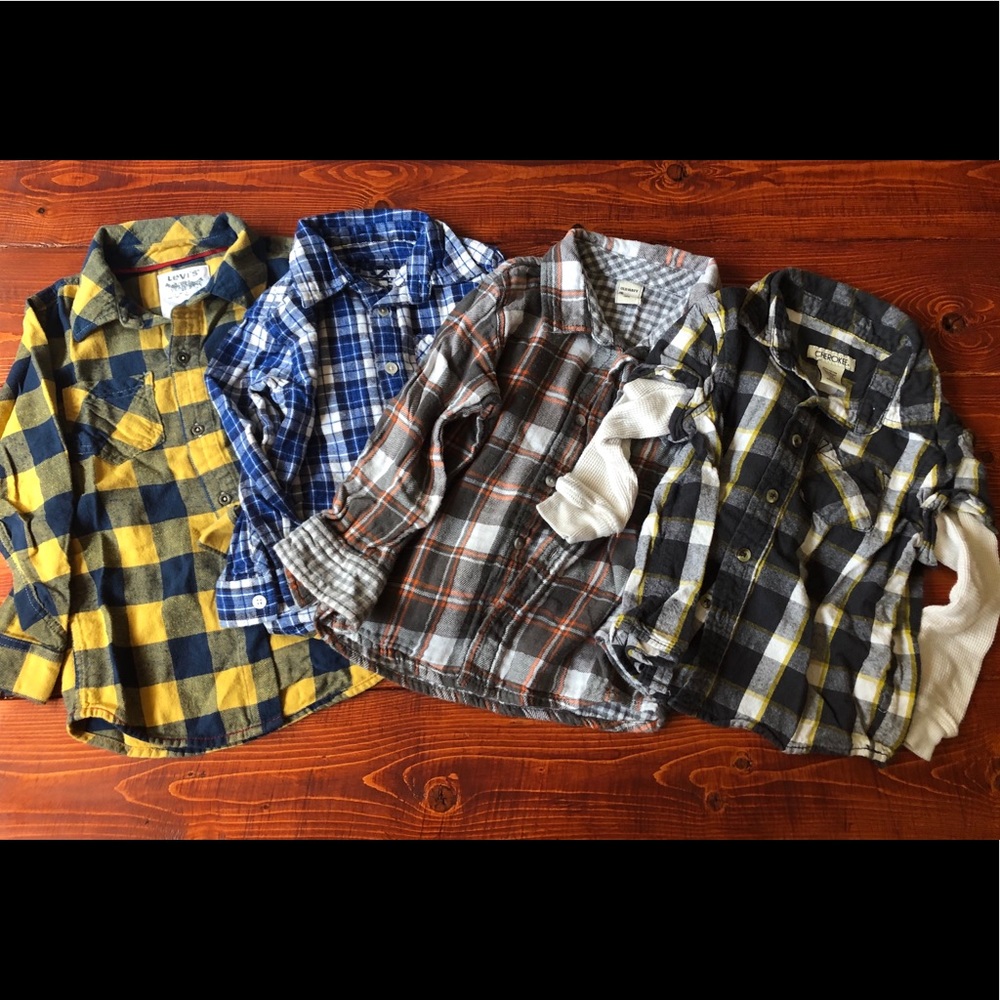 4T flannel shirts